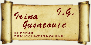 Irina Gušatović vizit kartica